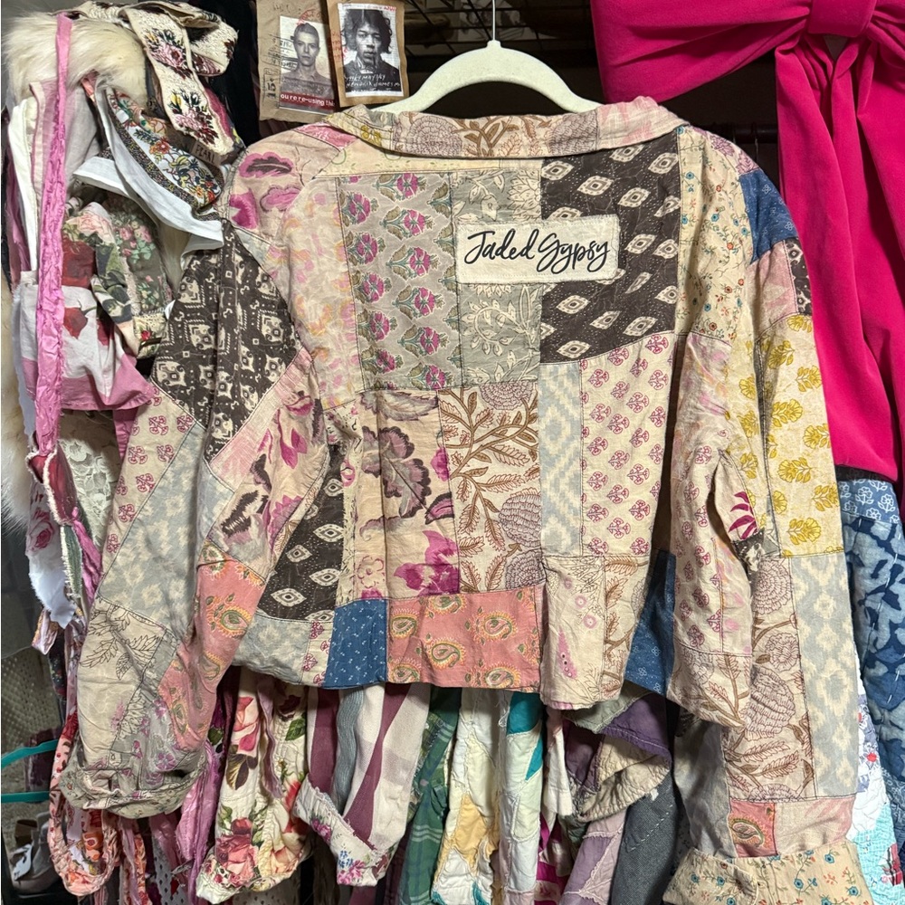Jaded Gypsy patchwork cropped jacket NWT - image 2